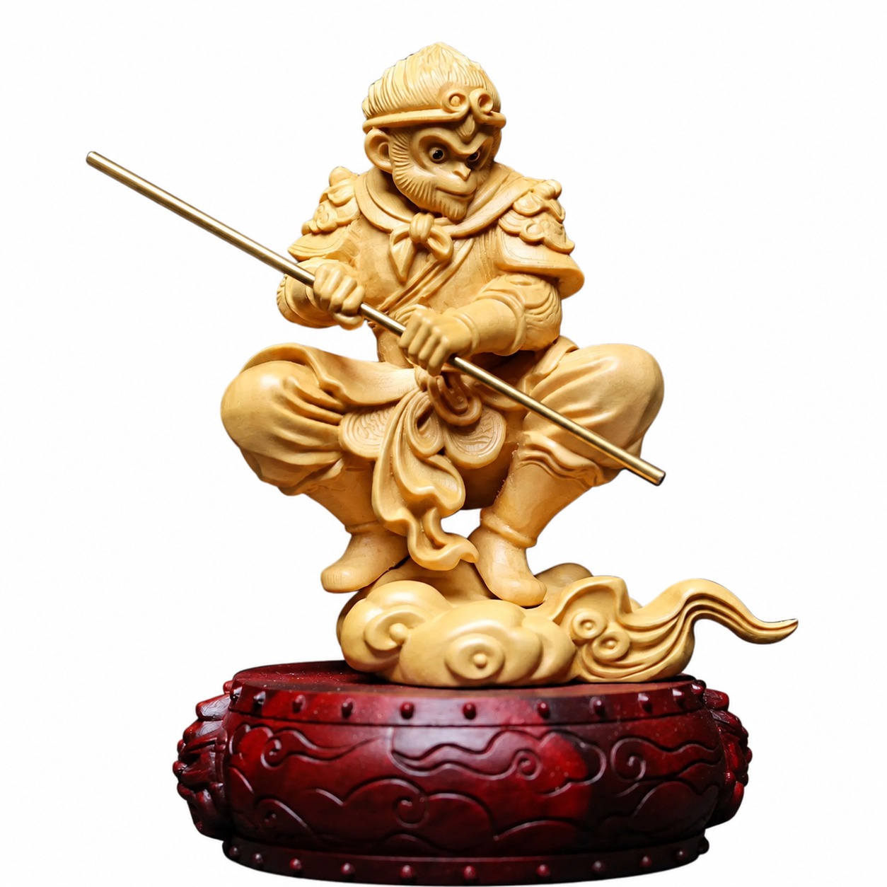 Sun Wukong Wood Statue, approved main product view.