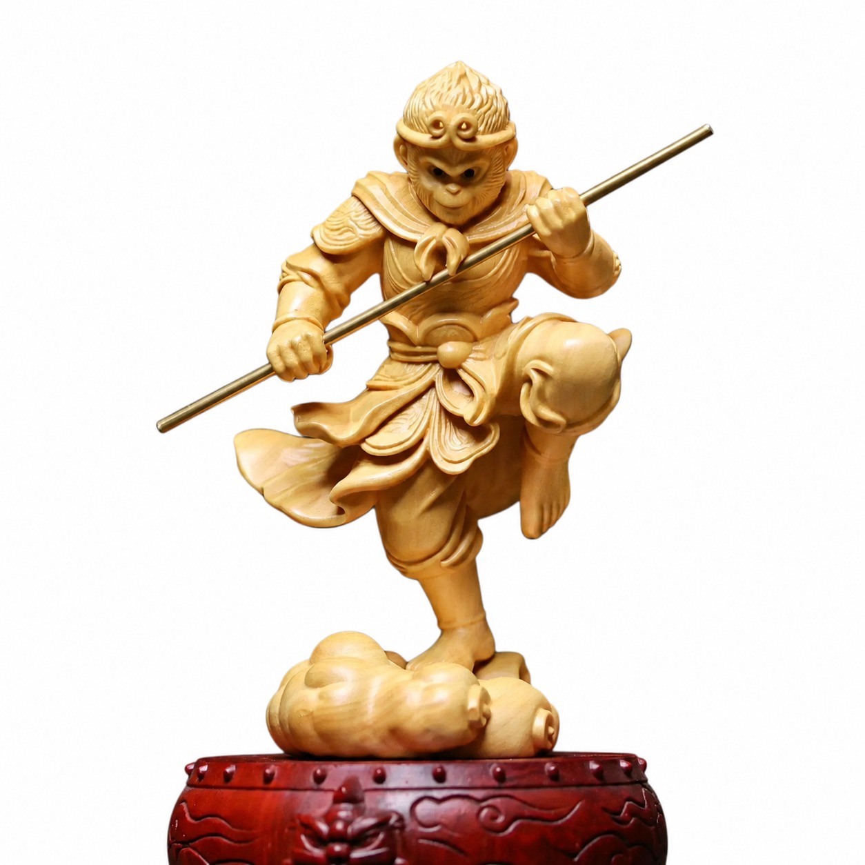 Sun Wukong Wood Statue, approved main product view.