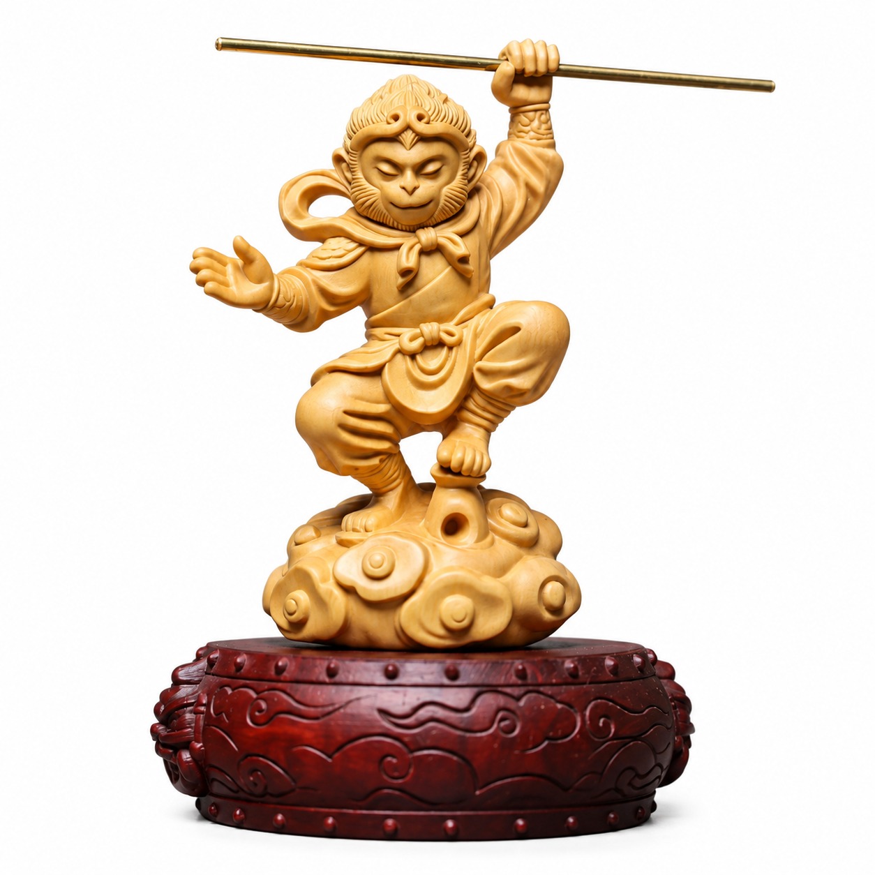 Sun Wukong Wood Statue, approved variant product view.