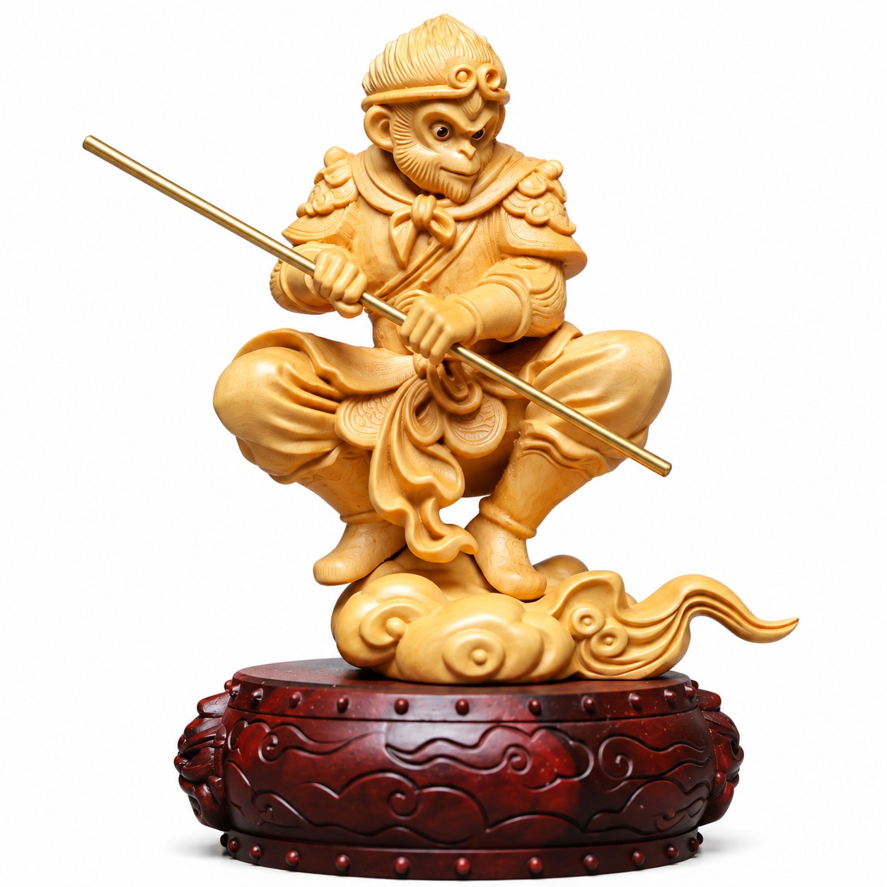 Sun Wukong Wood Statue, approved variant product view.