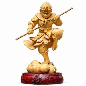 Sun Wukong Wood Statue, approved variant product view.