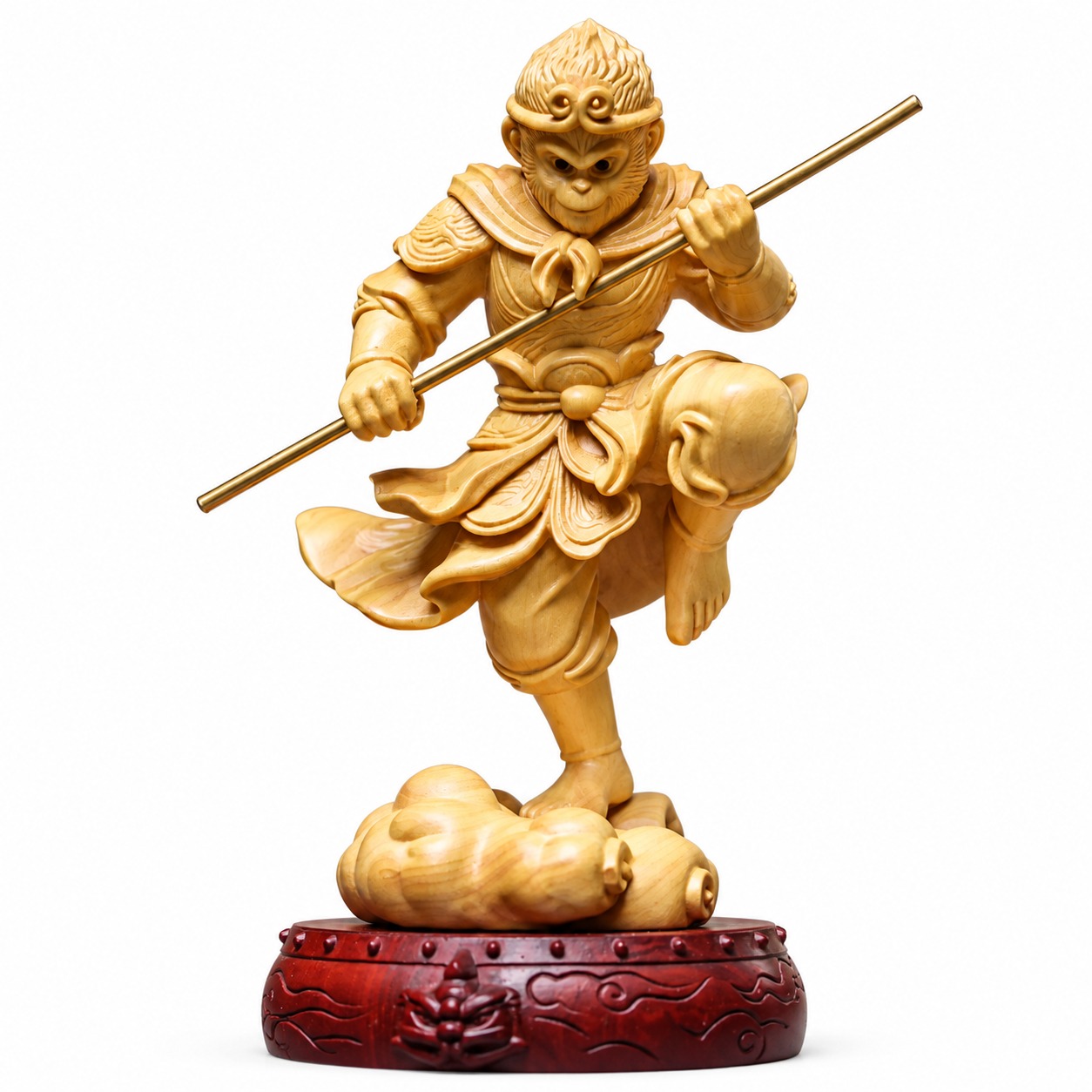 Sun Wukong Wood Statue, approved variant product view.