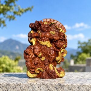 Zhong Kui Wood Figurine, approved hero product view.