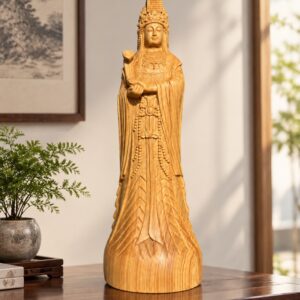 Mazu Wood Statue, approved scene product view.