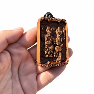 Black and White Wuchang Wood Pendant, approved main product view.