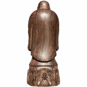 Laughing Buddha Wood Statue, approved main product view.