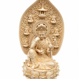 Six-Armed Guanyin Wood Statue, approved main product view.