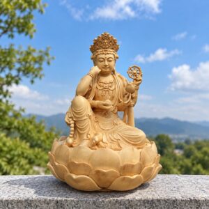 Six-Armed Guanyin Wood Statue, approved hero product view.