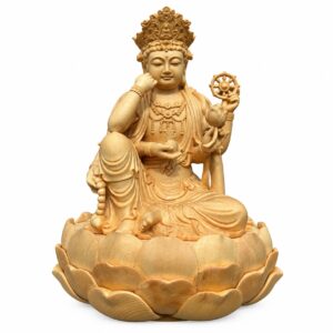 Six-Armed Guanyin Wood Statue, approved main product view.