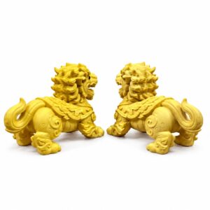 Qilin Wood Figurines — Single or Pair, approved main product view.