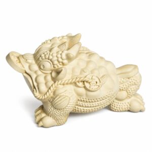 Three-Legged Toad Wood Figurine, approved main product view.