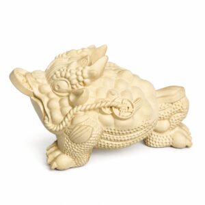 Three-Legged Toad Wood Figurine, approved main product view.