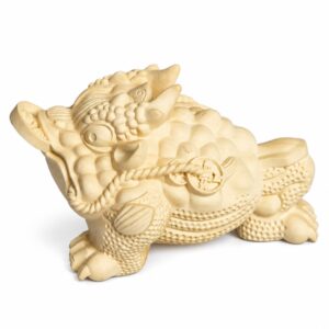 Three-Legged Toad Wood Figurine, approved main product view.