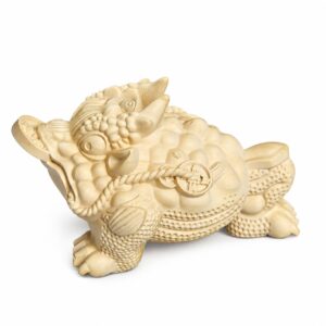 Three-Legged Toad Wood Figurine, approved main product view.