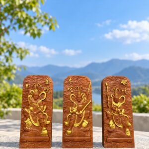 Jinzha, Muzha or Nezha Wood Token, approved hero product view.