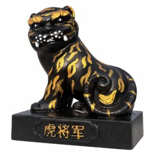 Hu Ye Tiger Deity Wood Statue, approved main product view.