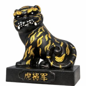 Hu Ye Tiger Deity Wood Statue, approved main product view.
