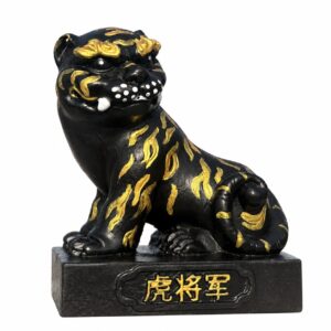 Hu Ye Tiger Deity Wood Statue, approved main product view.