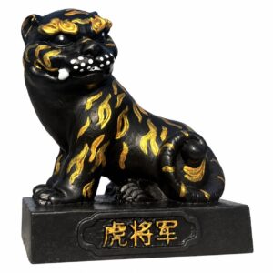 Hu Ye Tiger Deity Wood Statue, approved main product view.