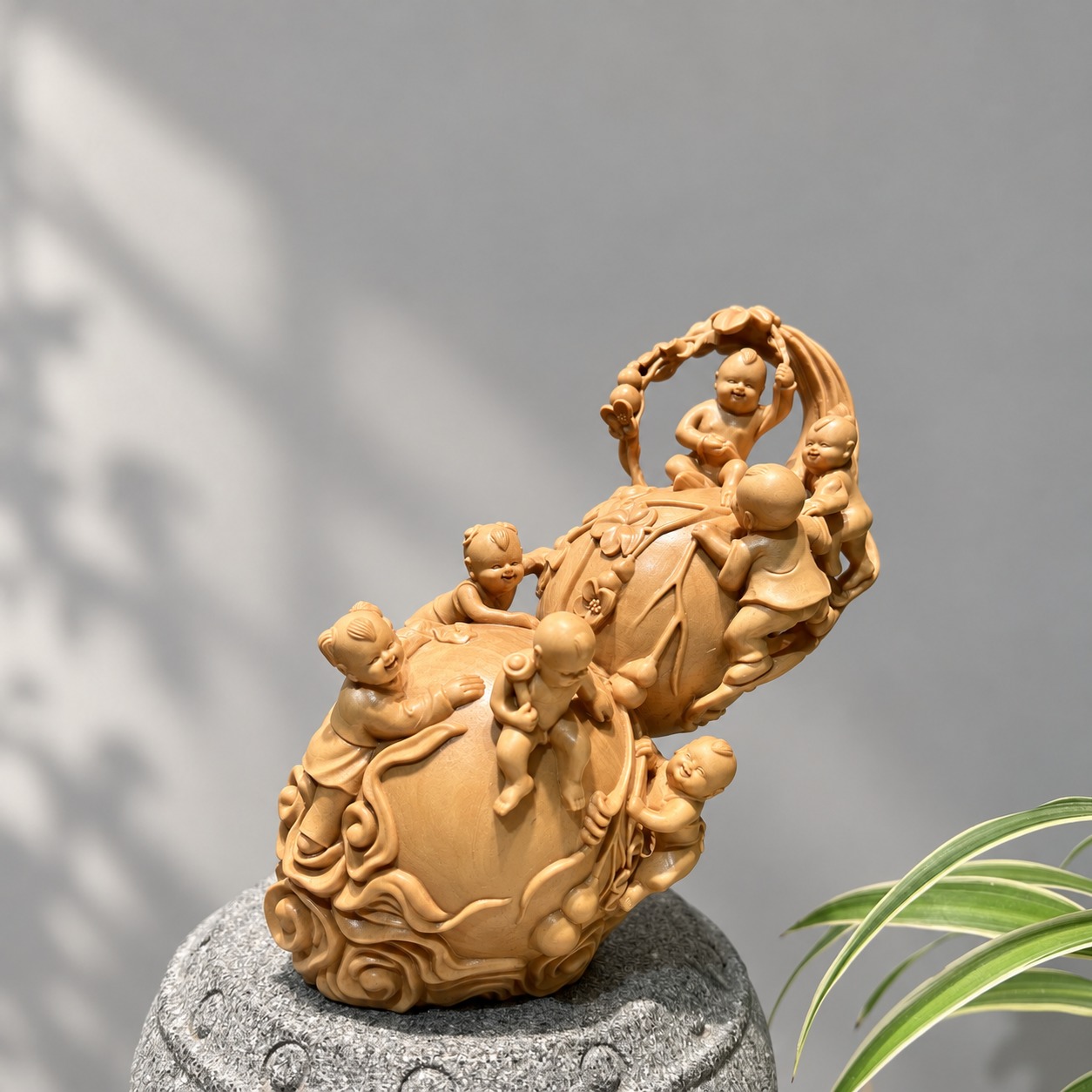 Seven Calabash Brothers Wood Figurines, approved hero product view.