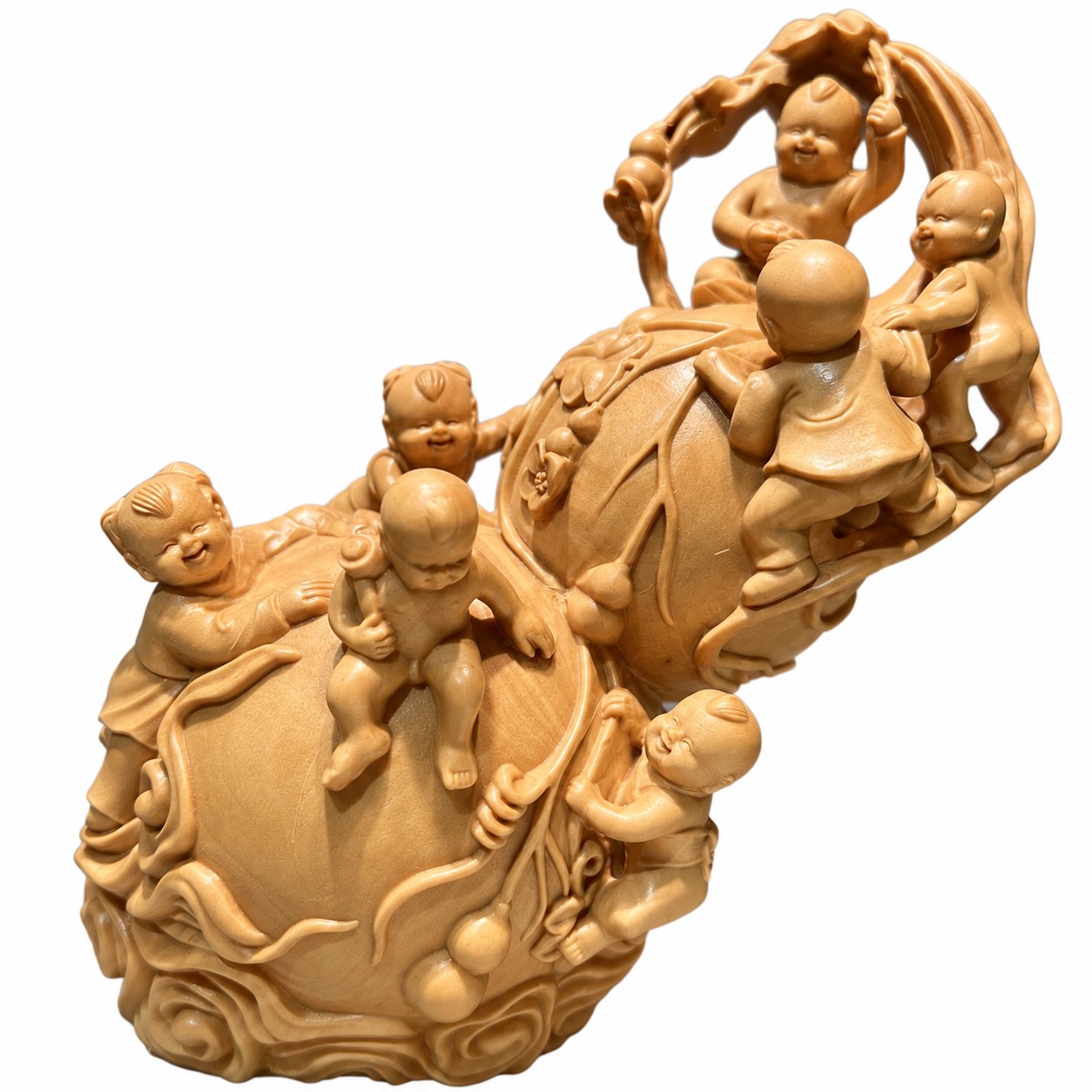 Seven Calabash Brothers Wood Figurines, approved main product view.
