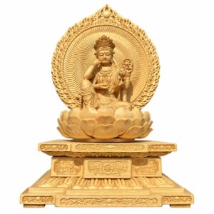 Six-Armed Guanyin Wood Statue, approved main product view.