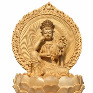 Six-Armed Guanyin Wood Statue, approved main product view.