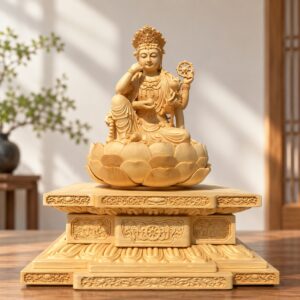Six-Armed Guanyin Wood Statue, approved hero product view.