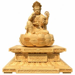 Six-Armed Guanyin Wood Statue, approved main product view.