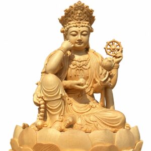 Six-Armed Guanyin Wood Statue, approved main product view.