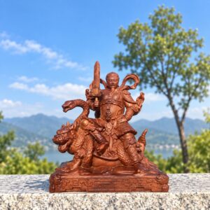 Zhenwu Emperor Wood Statue, approved hero product view.