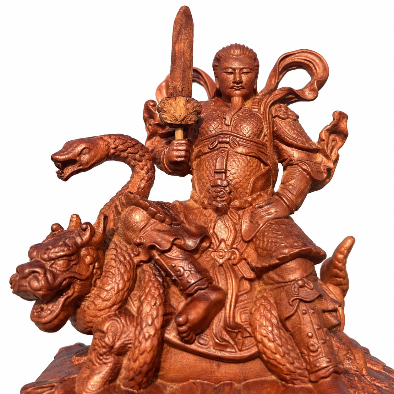 Zhenwu Emperor Wood Statue, approved main product view.