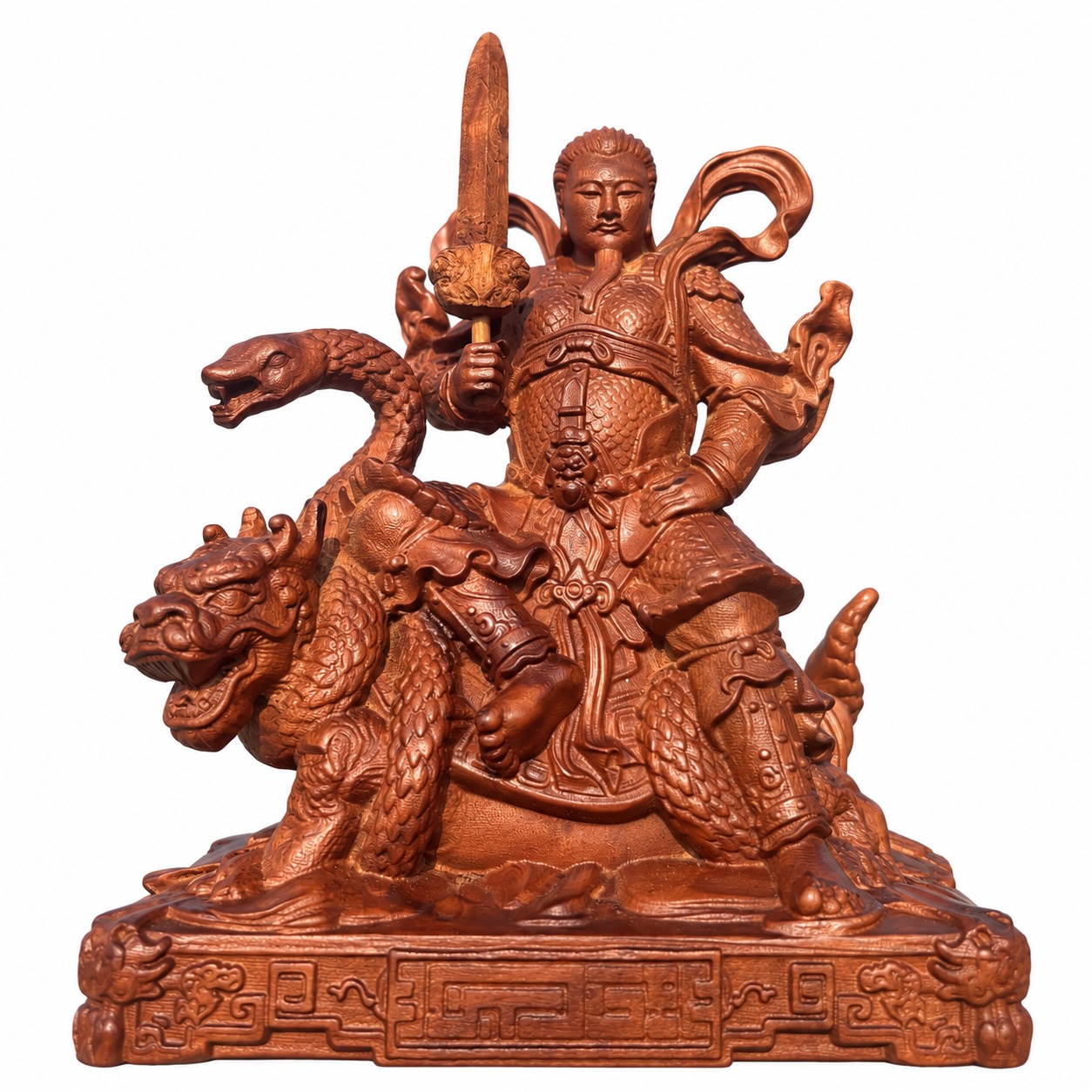 Zhenwu Emperor Wood Statue, approved main product view.