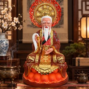 Sanqing Wood Statues — Individual Selection, approved scene product view.