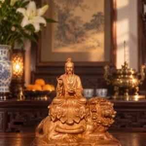 Taiyi Wood Statue, approved scene product view.