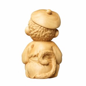 Monkey Wood Figurine, approved main product view.
