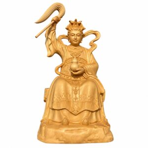 Jiutian Xuannu Wood Statue, approved main product view.
