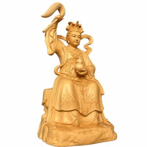Jiutian Xuannu Wood Statue, approved main product view.