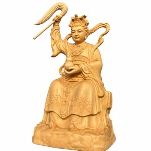 Jiutian Xuannu Wood Statue, approved main product view.