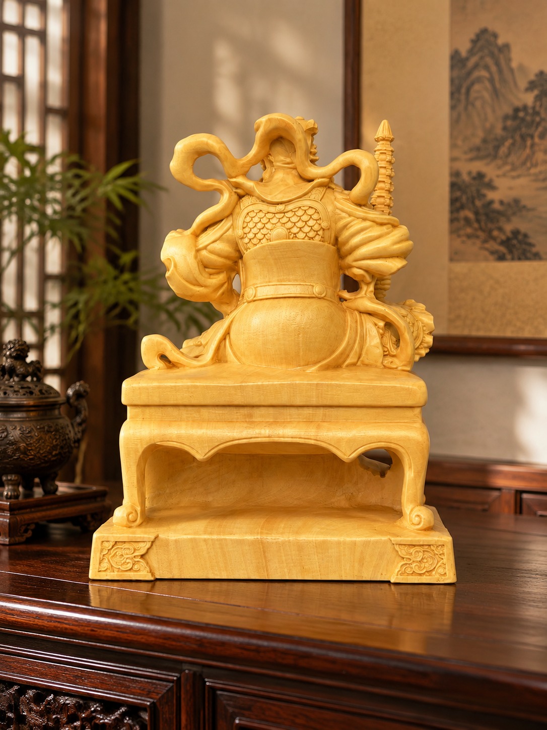 Zhao Gongming on Tiger Wood Statue, approved scene product view.