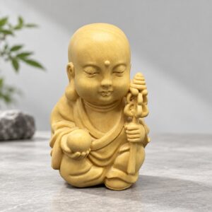 Ksitigarbha Wood Figurine, approved hero product view.