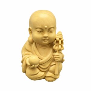 Ksitigarbha Wood Figurine, approved main product view.