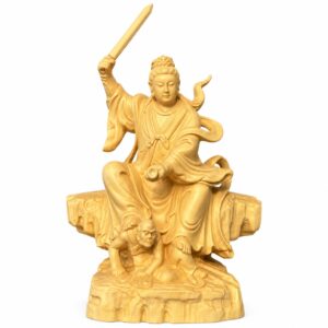 Chen Jinggu Lady Linshui Wood Statue, approved main product view.