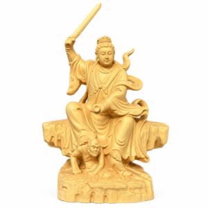 Chen Jinggu Lady Linshui Wood Statue, approved main product view.