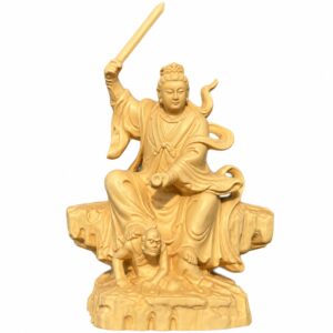 Chen Jinggu Lady Linshui Wood Statue, approved main product view.