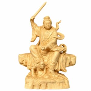 Chen Jinggu Lady Linshui Wood Statue, approved main product view.