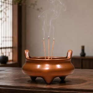 Xuande Style Copper Alloy Incense Burner, approved scene product view.