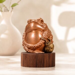 Three-Legged Toad Copper Alloy Figurine, approved hero product view.