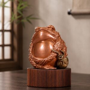 Three-Legged Toad Copper Alloy Figurine, approved scene product view.
