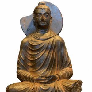 Gandhara Style Seated Buddha Resin Statue, approved main product view.
